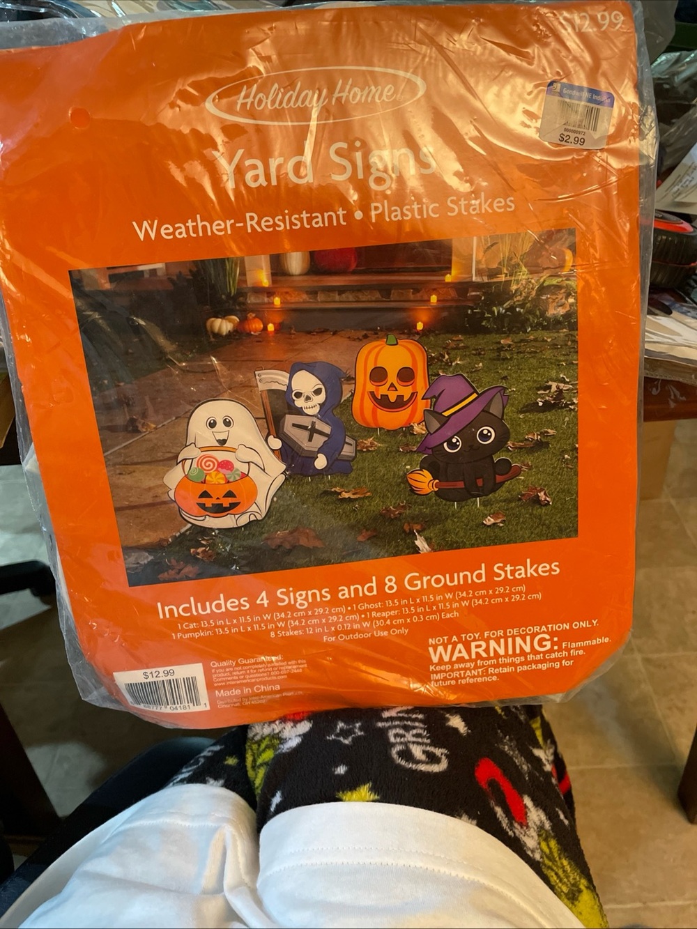 Holiday Home Halloween Set Of 4 Outdoor Yard Signs  Deco New
